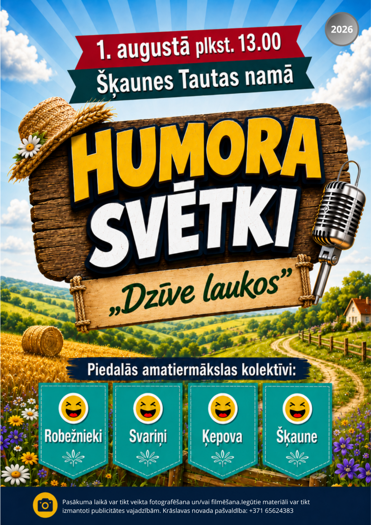 Koša lauku ainavas ilustrācija. Pasākuma afiša