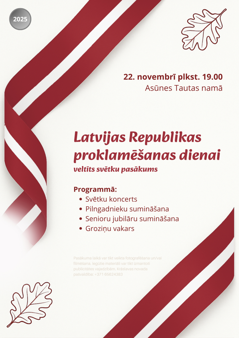Latvijas Republikas proklamēšanas dienai veltīts svētku pasākums