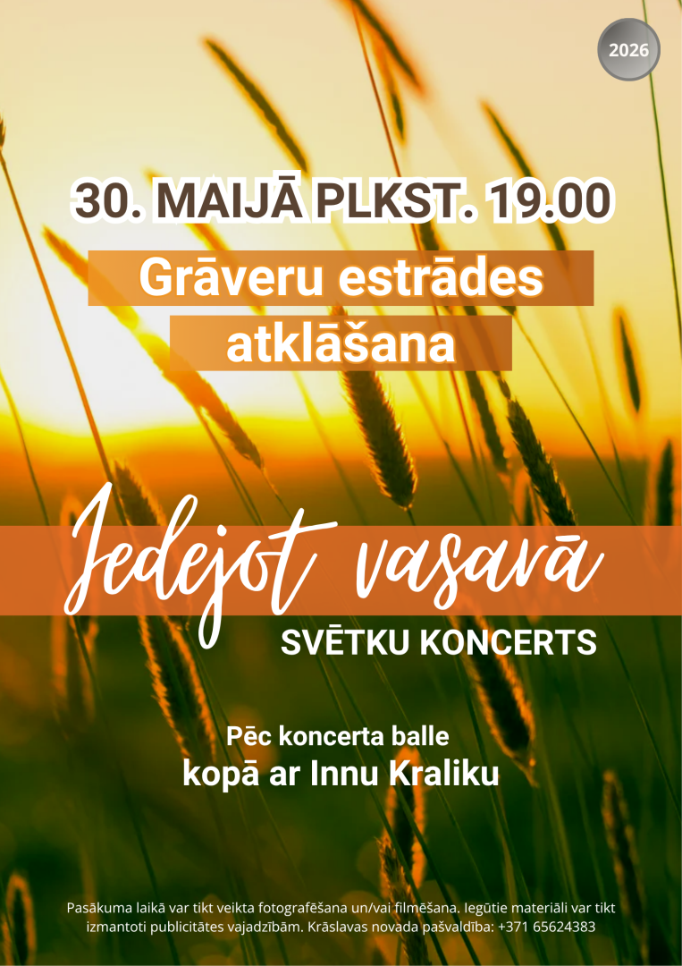 Saulrieta un pļavas zāļu fons. Pasākuma afiša