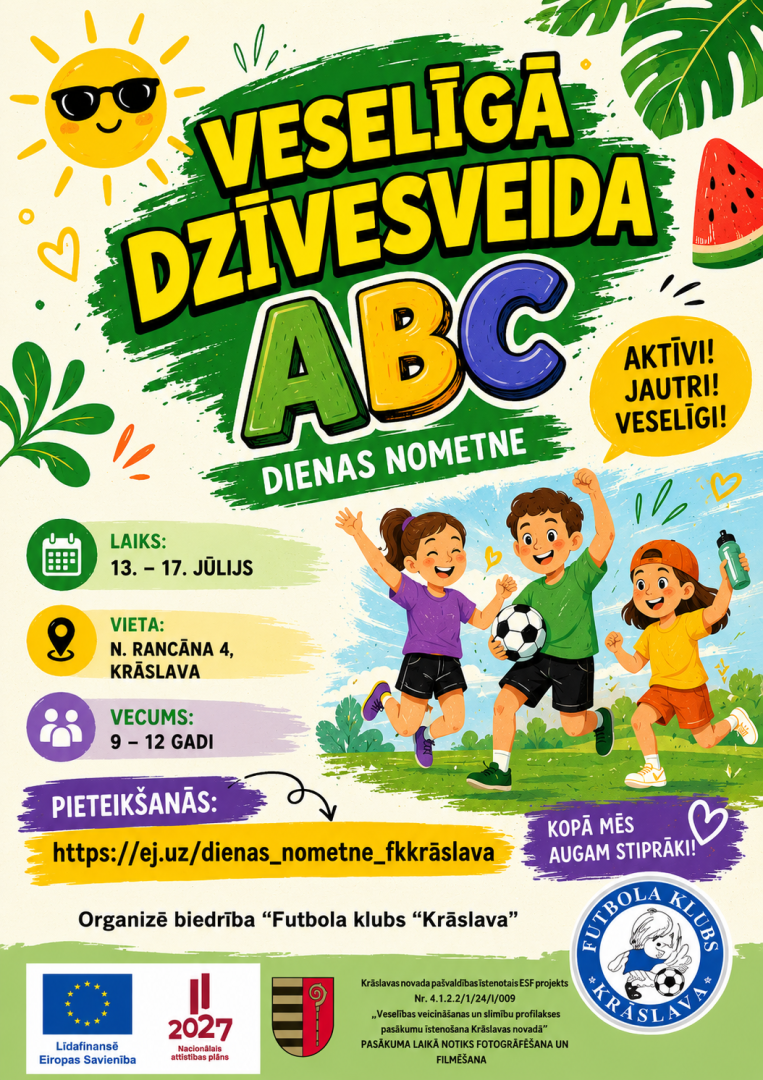 Priecīgu bērnu un sporta aktivitāšu ilustrācijas. Pasākuma afiša
