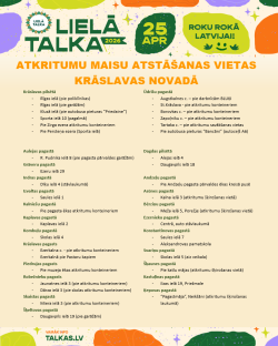 Lielās Talkas atkritumu maisu atstāšanas vietas Krāslavas novadā