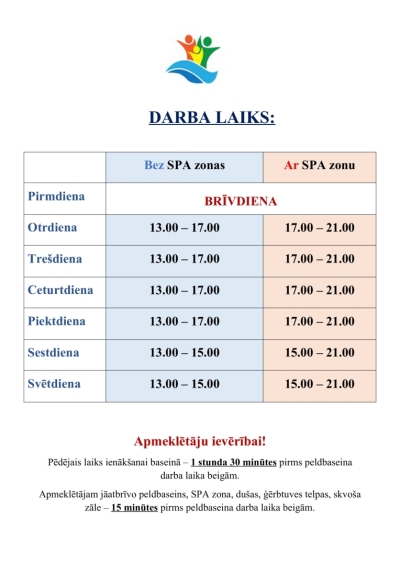 Krāslavas peldbaseina darba laiks