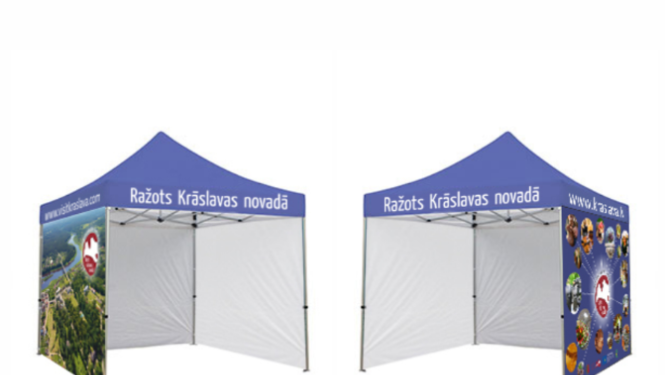 Ražots Krāslavas novadā tirdzniecības telts