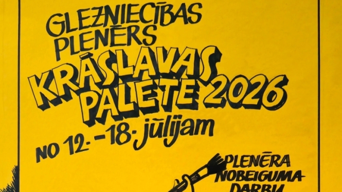 Ilustrācija – mākslinieks glezno pasākuma afišu
