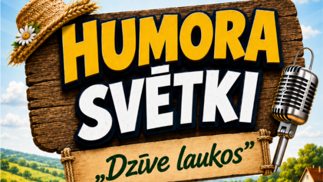 Koša lauku ainavas ilustrācija. Pasākuma afiša