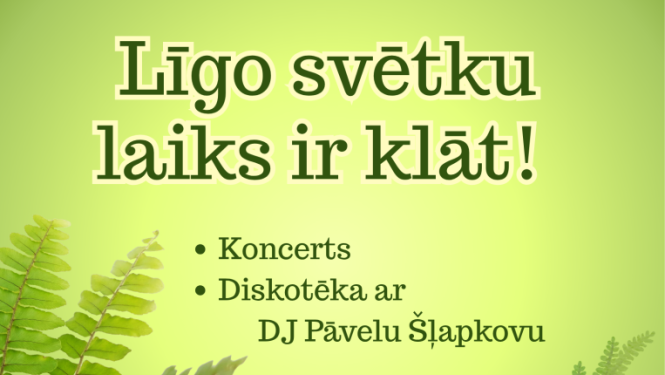 Pļavas ziedi un zaļi augi. Pasākuma afiša.