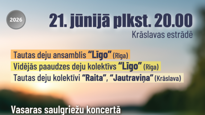 Pļavas ziedi upes krastā. Pasākuma afiša
