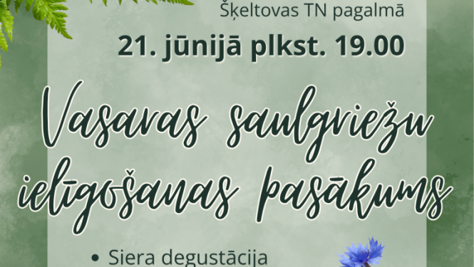 Vasaras pļavas ziedi un augi. Pasākuma afiša.