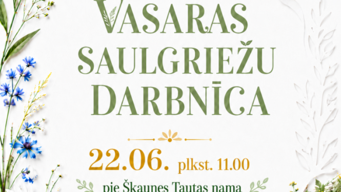 Vasaras pļavas ziedi un augi. Pasākuma afiša