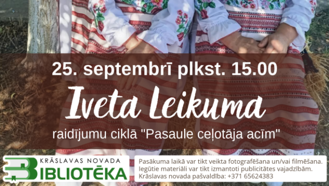 Sievietes tautas tērpos. Pasākuma afiša