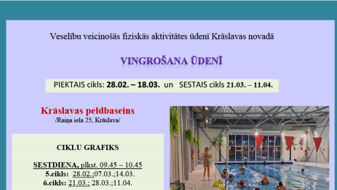 Vingrošana ūdenī
