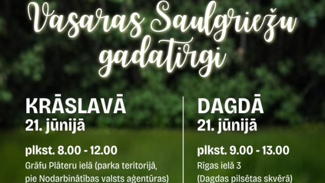 Pļavu ziedu vainags uz akmens. Pasākuma afiša
