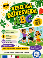 Priecīgu bērnu un sporta aktivitāšu ilustrācijas. Pasākuma afiša