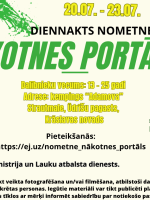 Pasākuma afiša uz gaiša fona