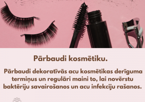 Pārbaudi dekoratīvās acu kosmētikas derīguma termiņu