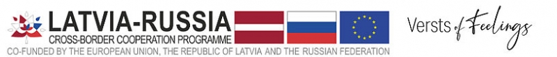 Latvijas-Krievijas pārrobežu sadarbības programmas logo, projekta “630 verstis pilnas sajūtām” logo