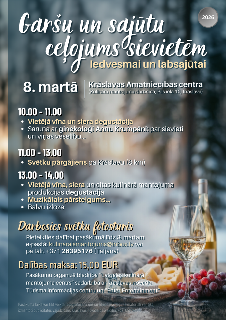 Garšu un sajūtu ceļojums sievietēm