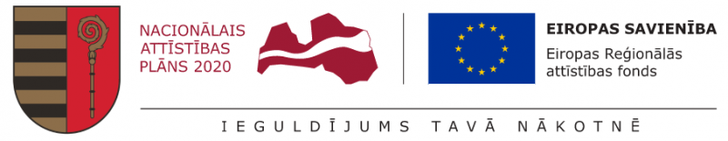 Krāslavas novada ģērbonis, NAP 2020 un ERAF logo