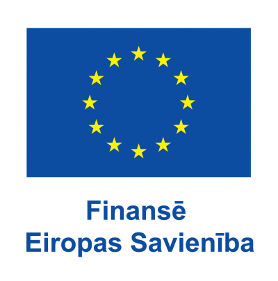 ES karogs ar uzrakstu "Finansē Eiropas Savienība"