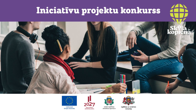 Jaunieši diskutē un plāno. Projekta vizuālis.