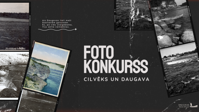 Foto kolāža ar bildēm, kurās attēlota Daugava