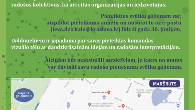 Krāslavas pilsētas gājiena afiša