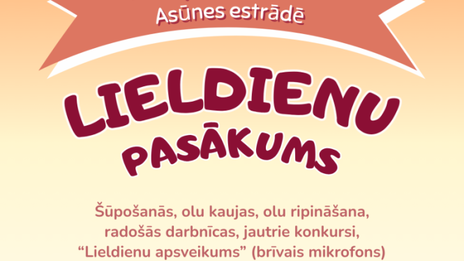 Trīs stilizēti zaķi. Lieldienu pasākuma afiša.