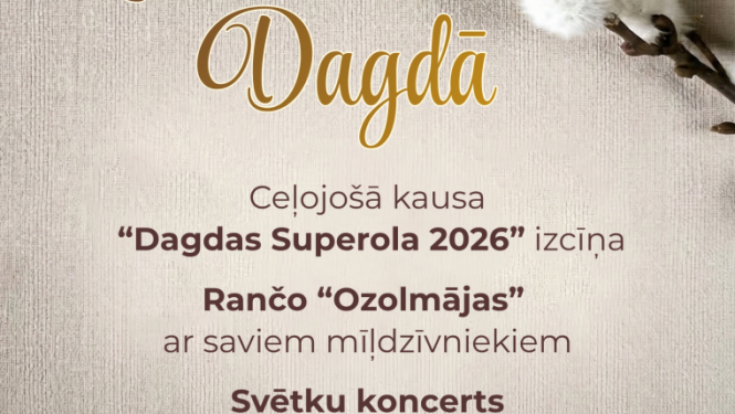 Pūpolu zari un ola. Lieldienu pasākuma afiša.