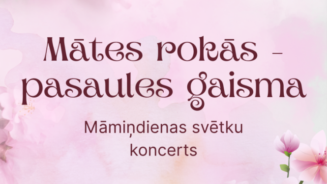 Rozā ziedi. Pasākuma afiša.