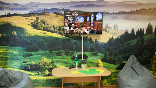 Atpūtas telpa ar televizoru
