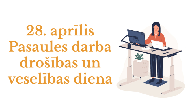 Datorgrafikas zīmējums - sieviete stāv pie galda un strādā ar diviem datoriem vienlaicīgi