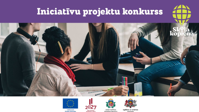 Jaunieši diskutē un plāno. Projekta vizuālis.