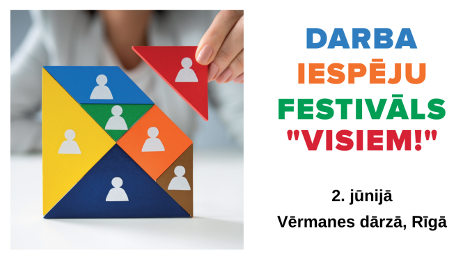 Darba iespēju festivāla "Visiem!" afiša