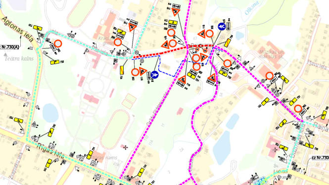Apbraucamā ceļa satiksmes organizācijas shēma