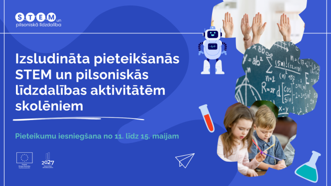 Bērni, mācību process un mācību materiāli. Projekta vizuālis.