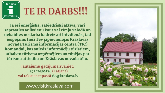 Krāslavas novada TIC ēka un vakances apraksts