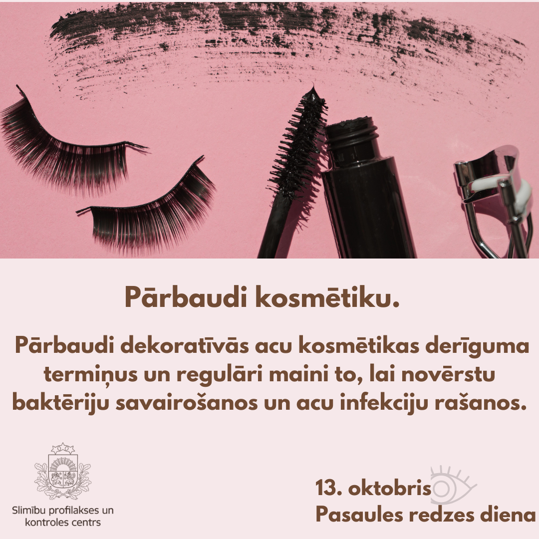 Pārbaudi dekoratīvās acu kosmētikas derīguma termiņu