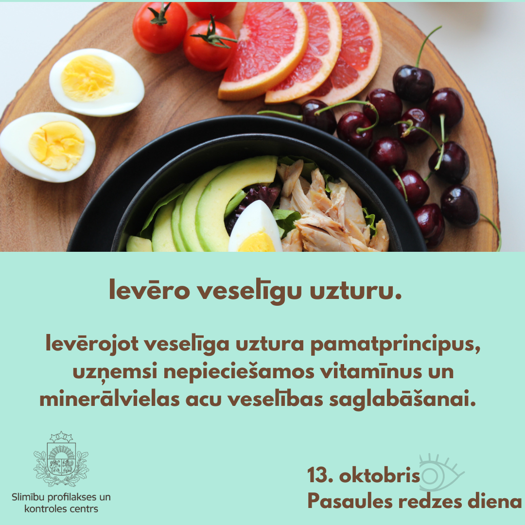 Ievēro veselīgu uzturu
