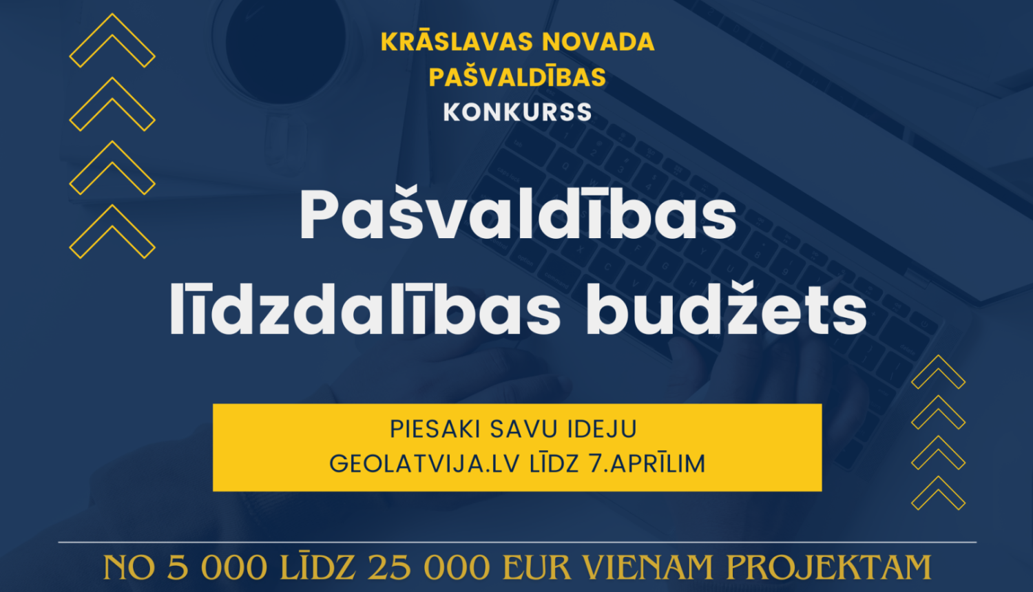 Cilvēks strādā ar datoru. Projekta vizuālis.