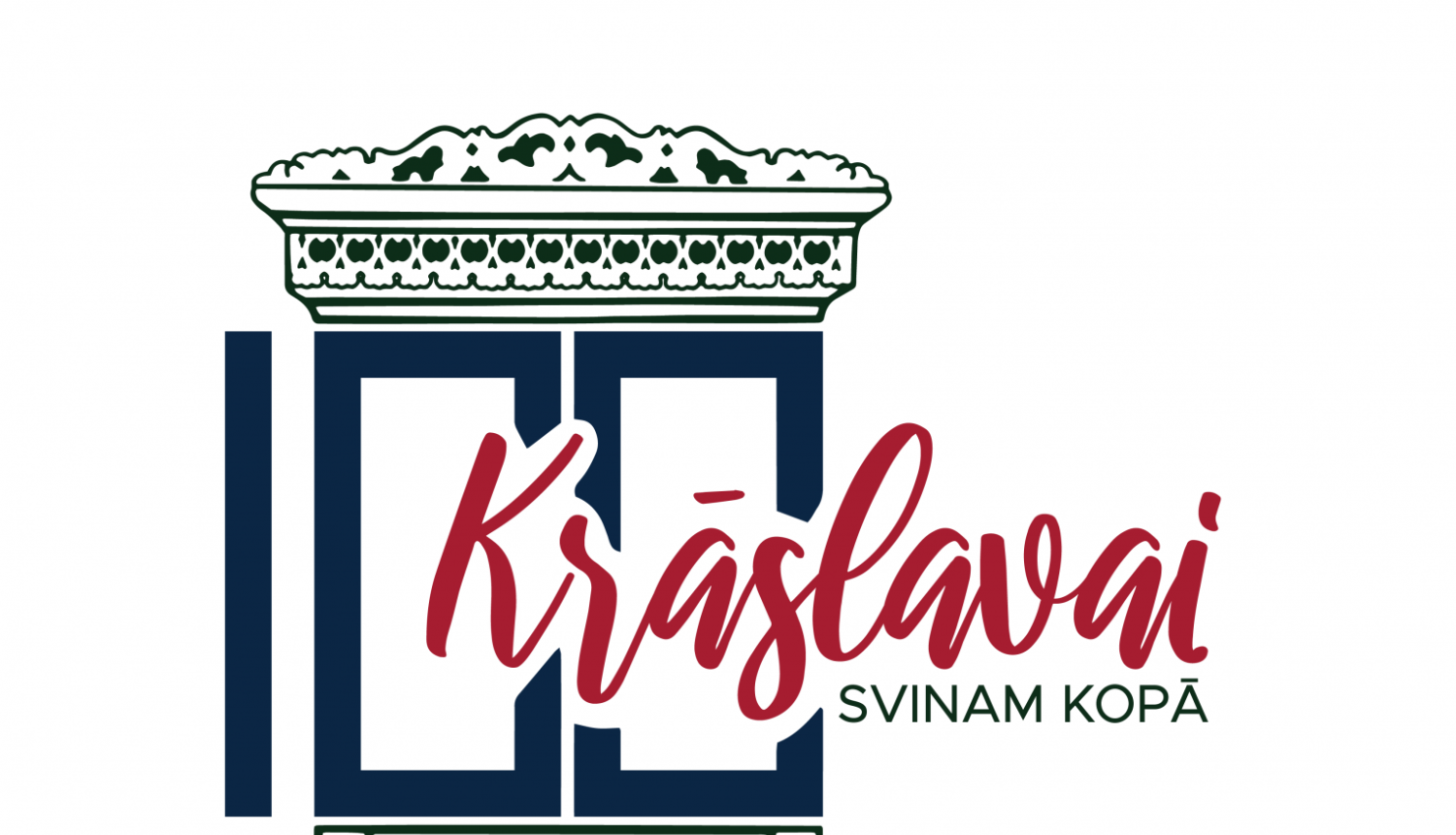 Logo "Krāslavai 100" ar uzrakstu "SVINAM KOPĀ"