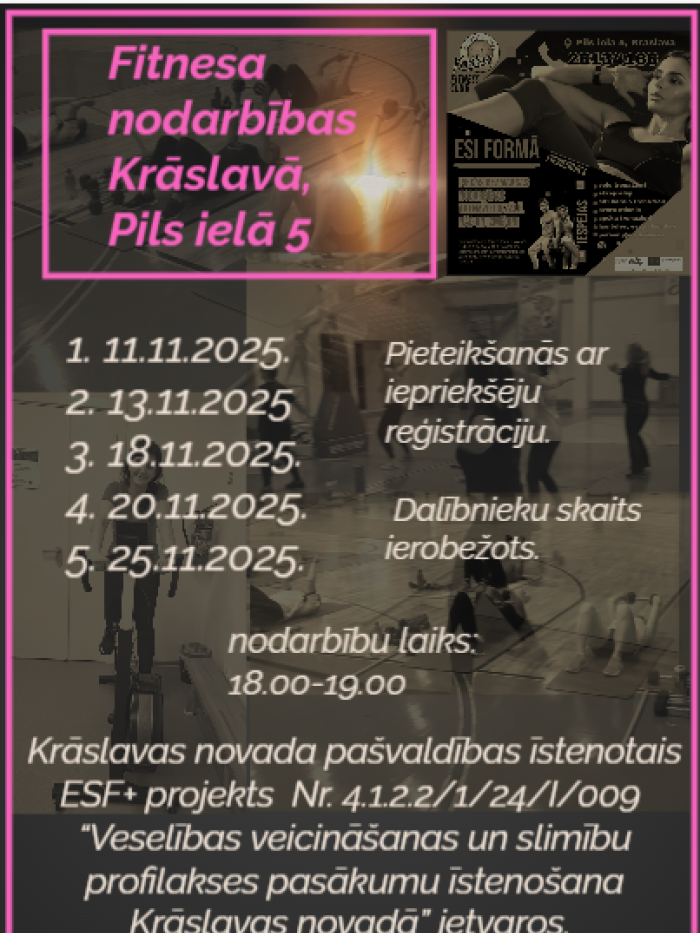 Fitnesa nodarbības Krāslavā