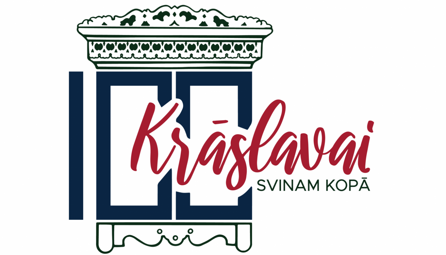 Logo "Krāslavai 100" ar uzrakstu "SVINAM KOPĀ"